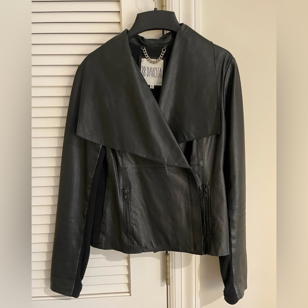 BB Dakota Genuine Leather Jacket (Black)